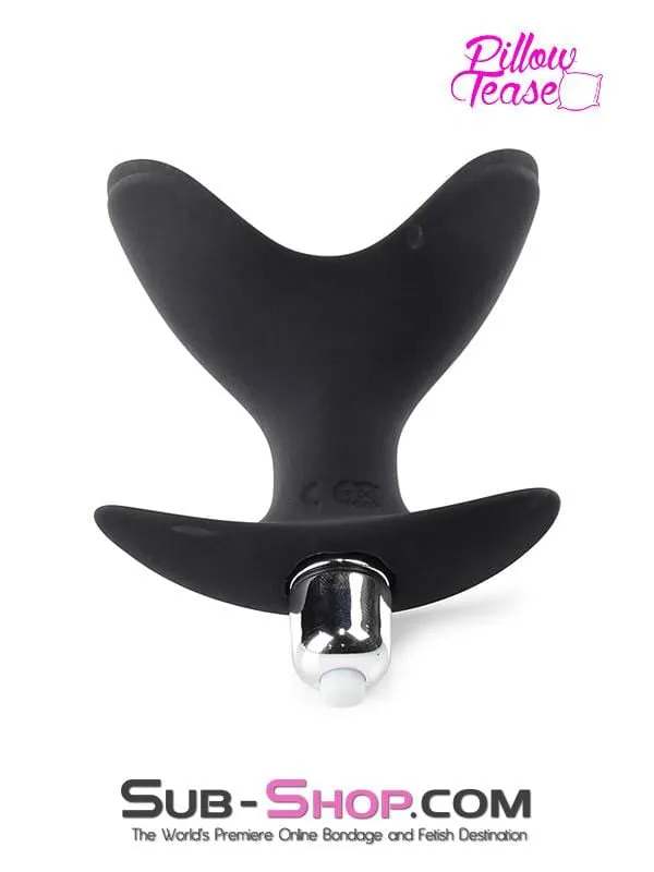 0829RS      Vibrating Self Expanding Silicone Anal Training Plug - MEGA Deal!