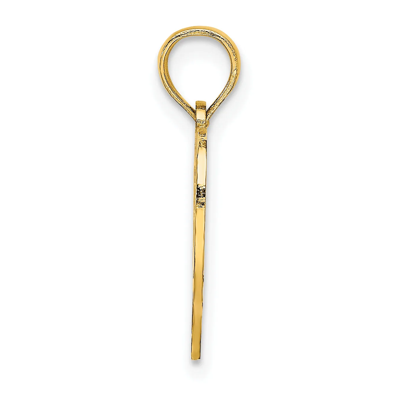 14k Yellow Gold 16 Inside Heart Design Pendant