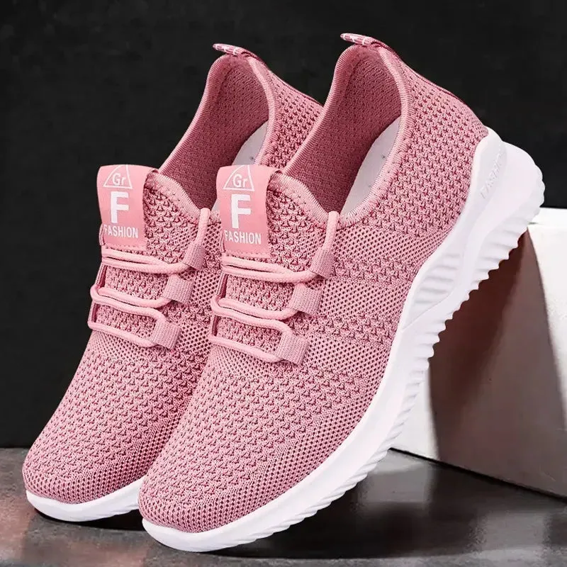 2024 Women's Casual Sneakers Comfortable Breathable Platform Shoes Fashion Women Versatile Lace-up Shoes Female Footwear
