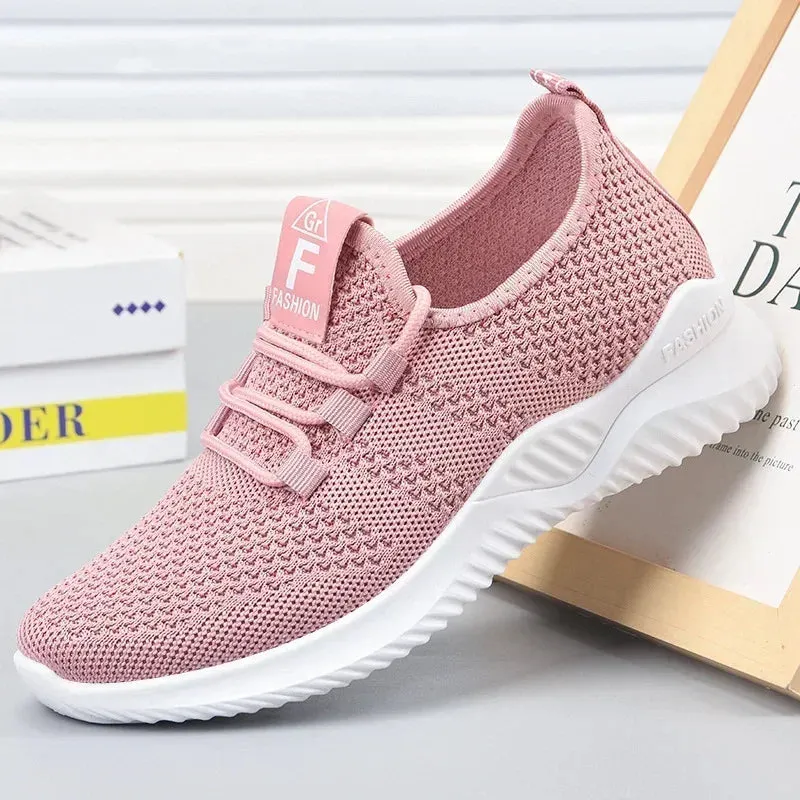 2024 Women's Casual Sneakers Comfortable Breathable Platform Shoes Fashion Women Versatile Lace-up Shoes Female Footwear