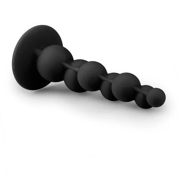 3485M     Bubble Butt Black Silicone Anal Plug - LAST CHANCE - Final Closeout!