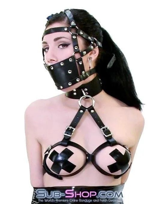 6856A      Bondage Bra with Collar Breast Bondage Set