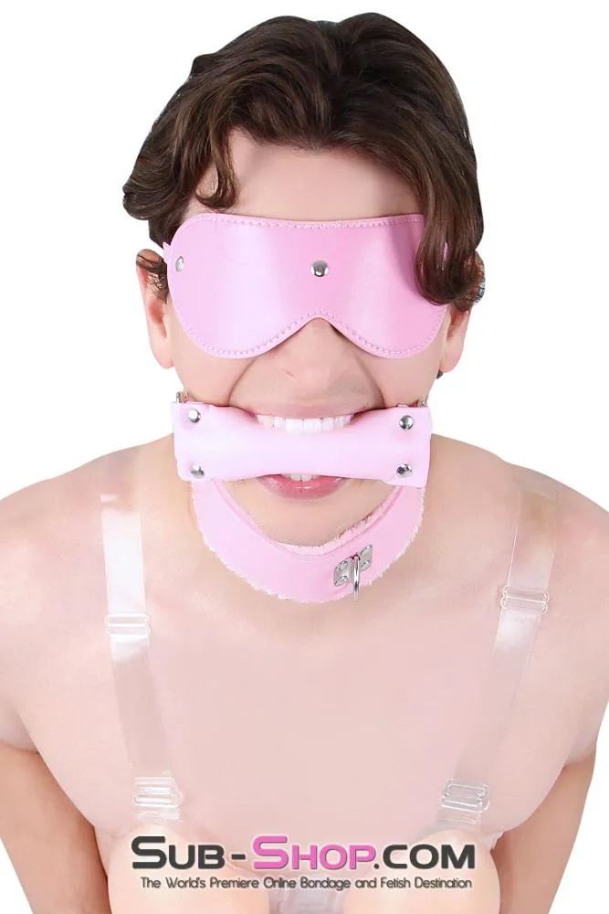 8916DL      Blinded By Love Pink Bondage Blindfold