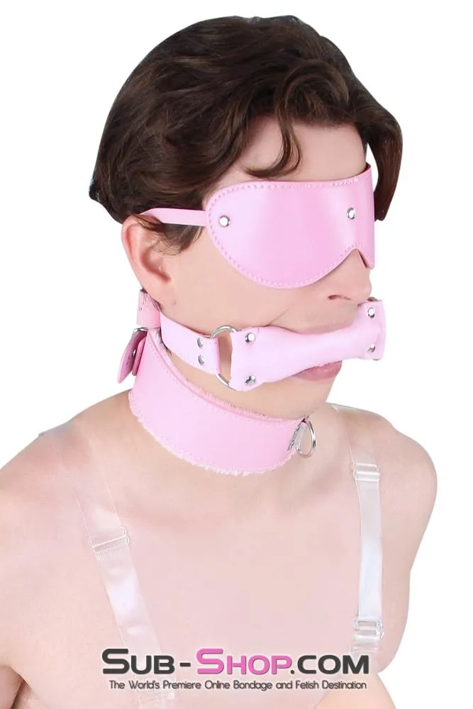 8916DL      Blinded By Love Pink Bondage Blindfold