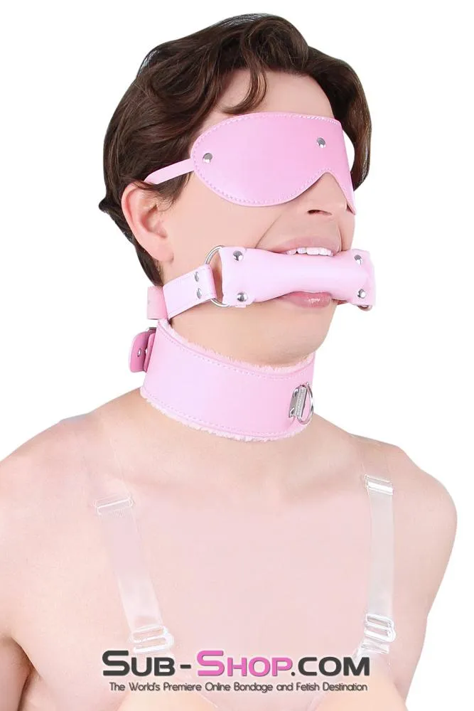 8916DL      Blinded By Love Pink Bondage Blindfold