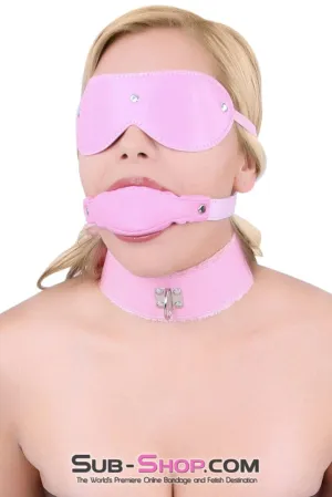 8916DL      Blinded By Love Pink Bondage Blindfold
