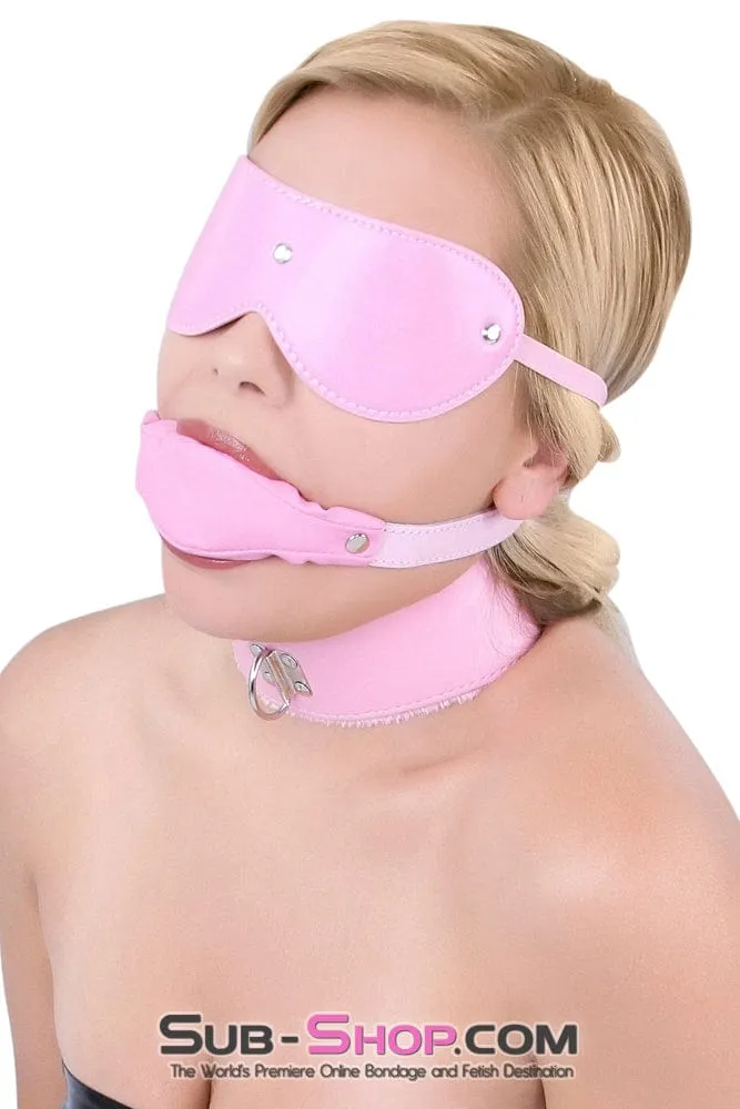 8916DL      Blinded By Love Pink Bondage Blindfold