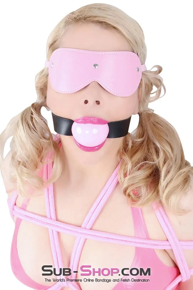 8916DL      Blinded By Love Pink Bondage Blindfold