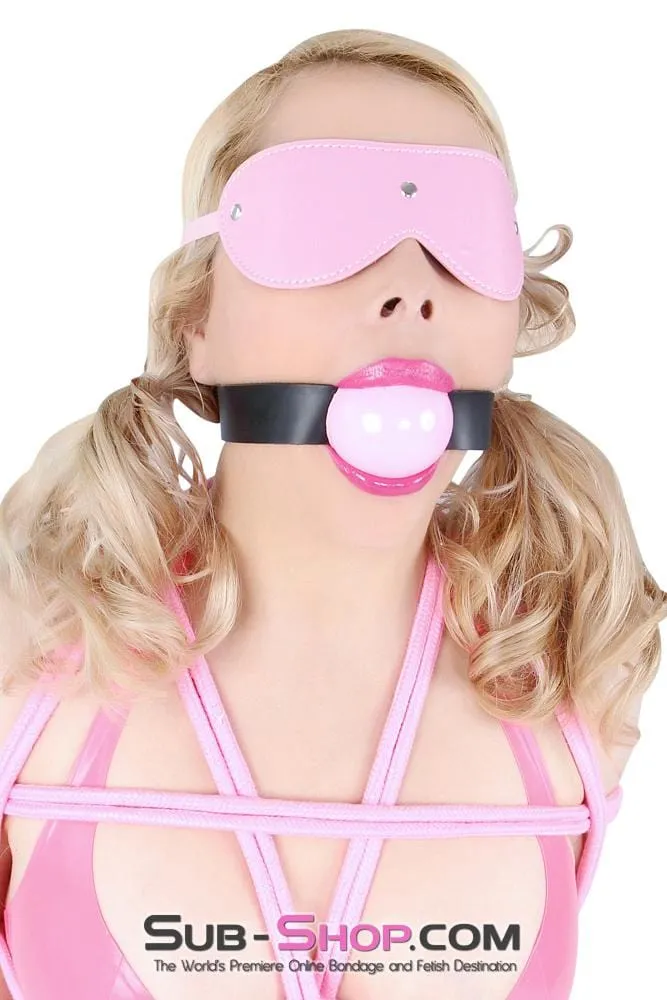 8916DL      Blinded By Love Pink Bondage Blindfold