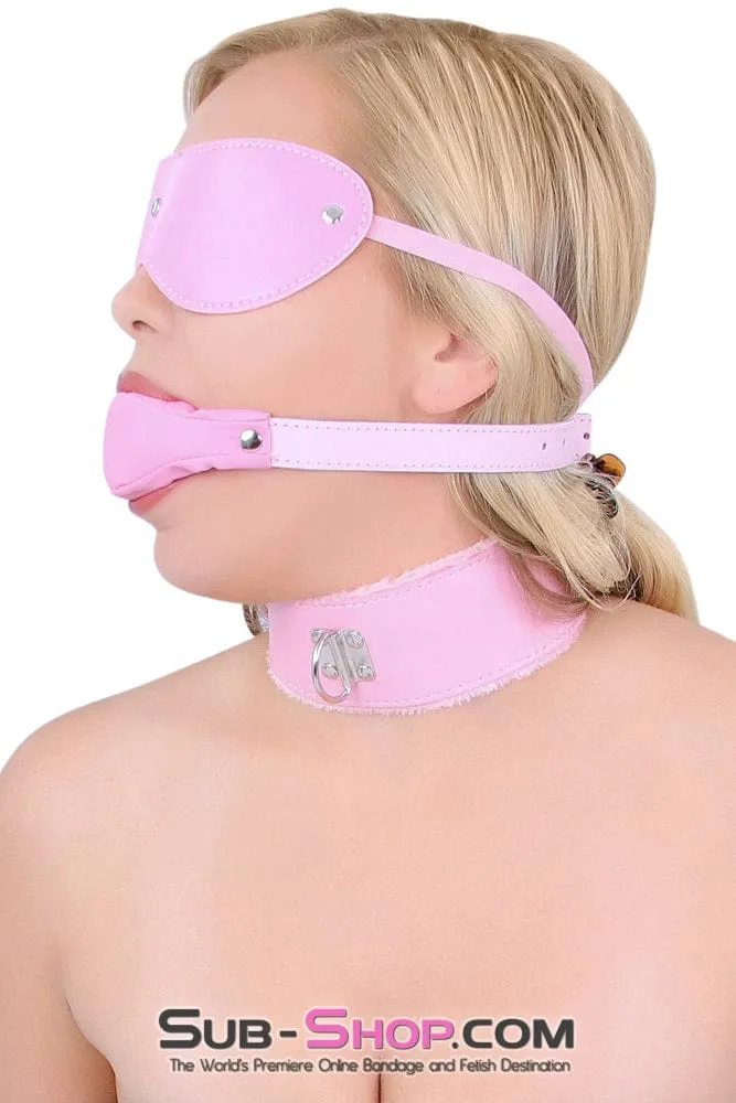 8916DL      Blinded By Love Pink Bondage Blindfold