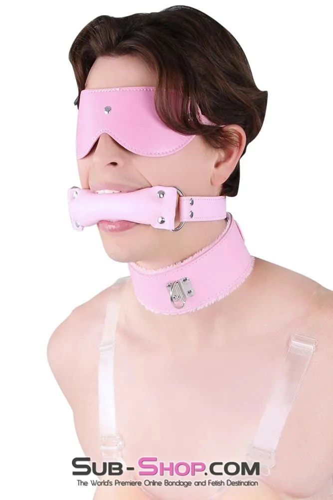 8916DL      Blinded By Love Pink Bondage Blindfold