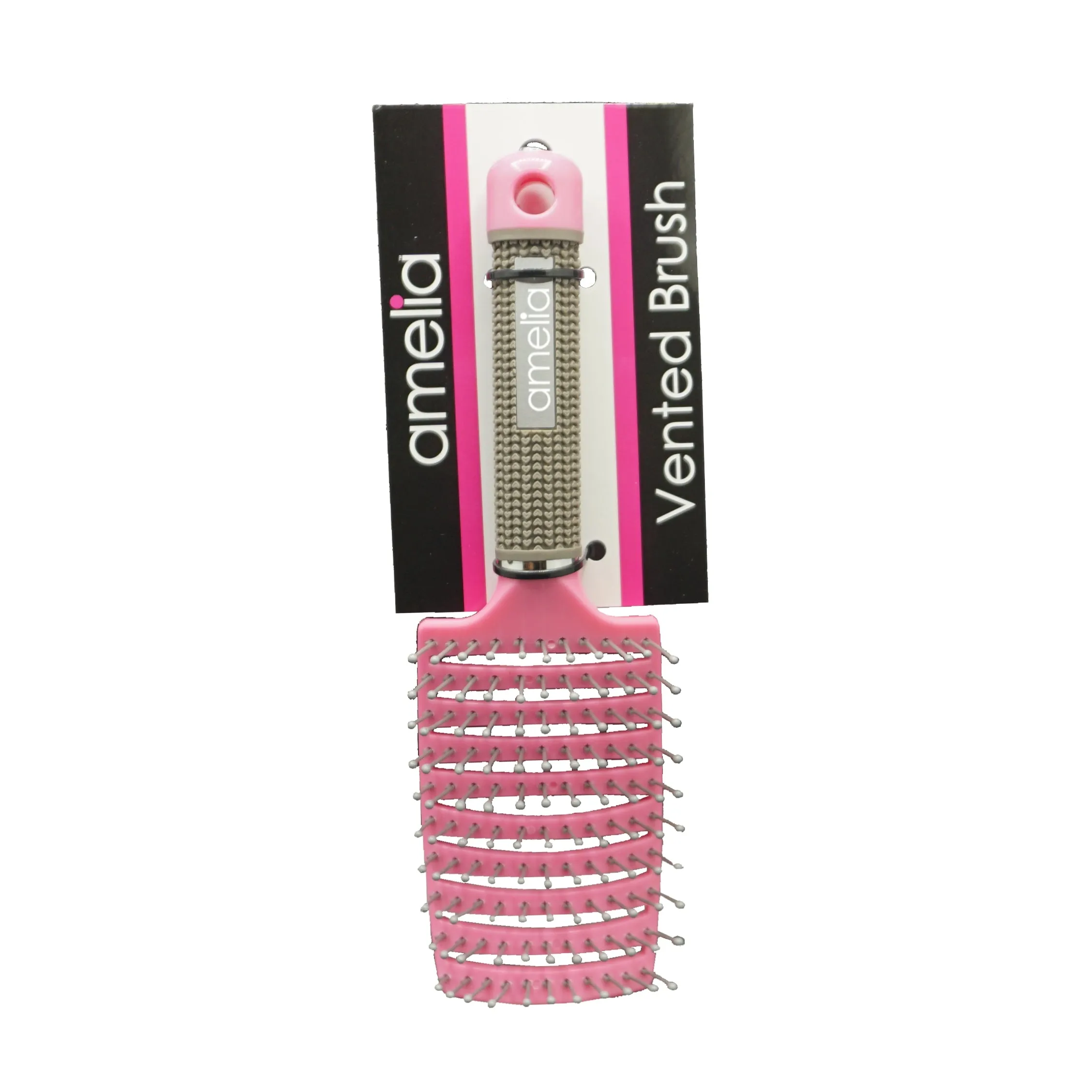 9.5in Vented Brush - Nylon Bristles, Pink - CLOSEOUT, LIMITED STOCK AVAILABLE