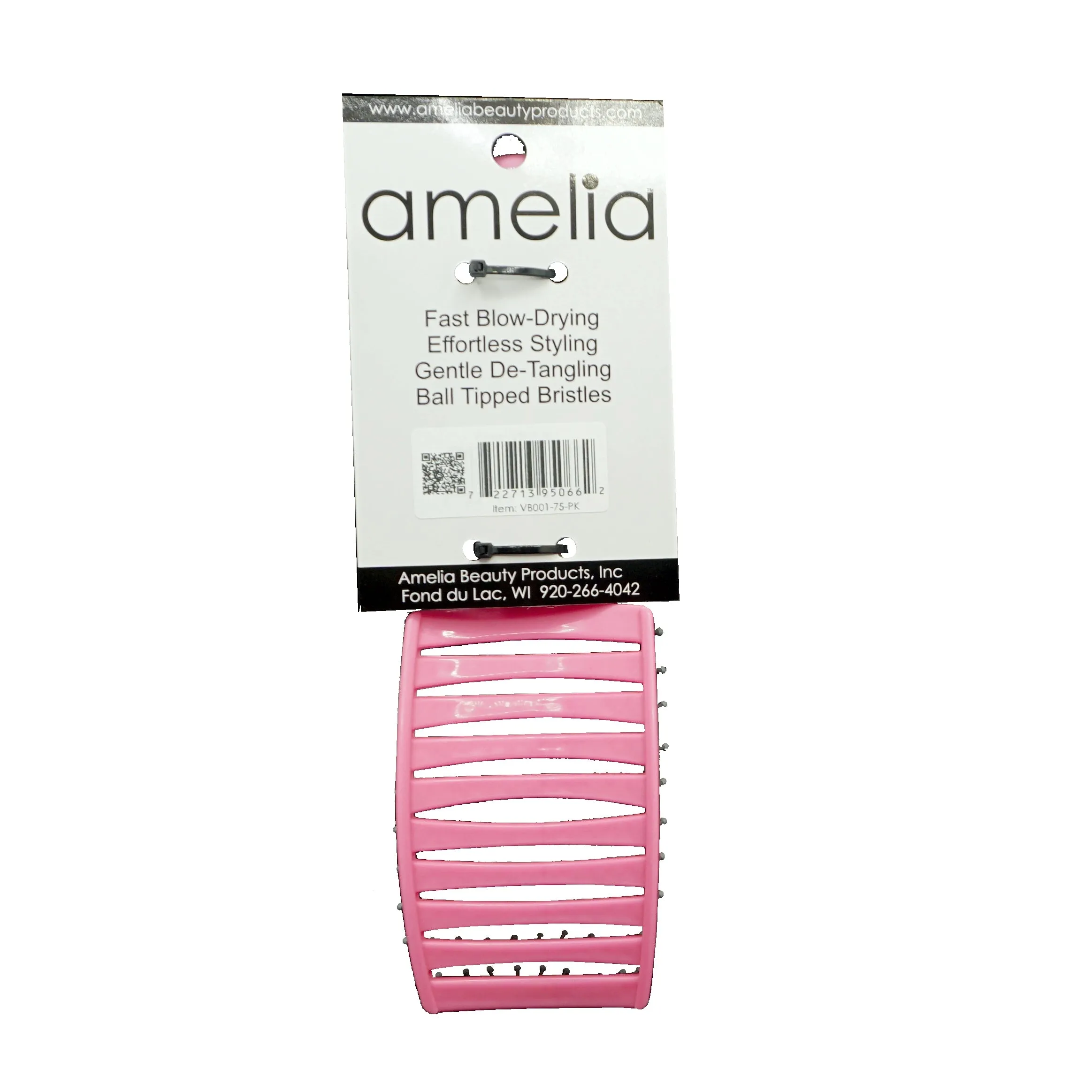 9.5in Vented Brush - Nylon Bristles, Pink - CLOSEOUT, LIMITED STOCK AVAILABLE
