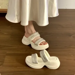 ADVBRIDGE  -  House Slippers Platform Women Luxury Shoes Slides Pantofle Designer 2025 Slippers Casual Shoes Woman 2025 Pantofle Platform Luxu
