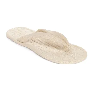 Agnetha - V-Strap Spa Thong Slipper - Natural