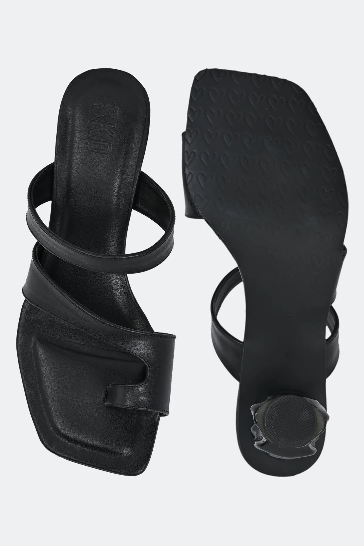 Amorphic Amalfi Black Heels For Women