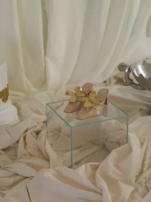 Artisanal Eos Mules - Sand/Gold