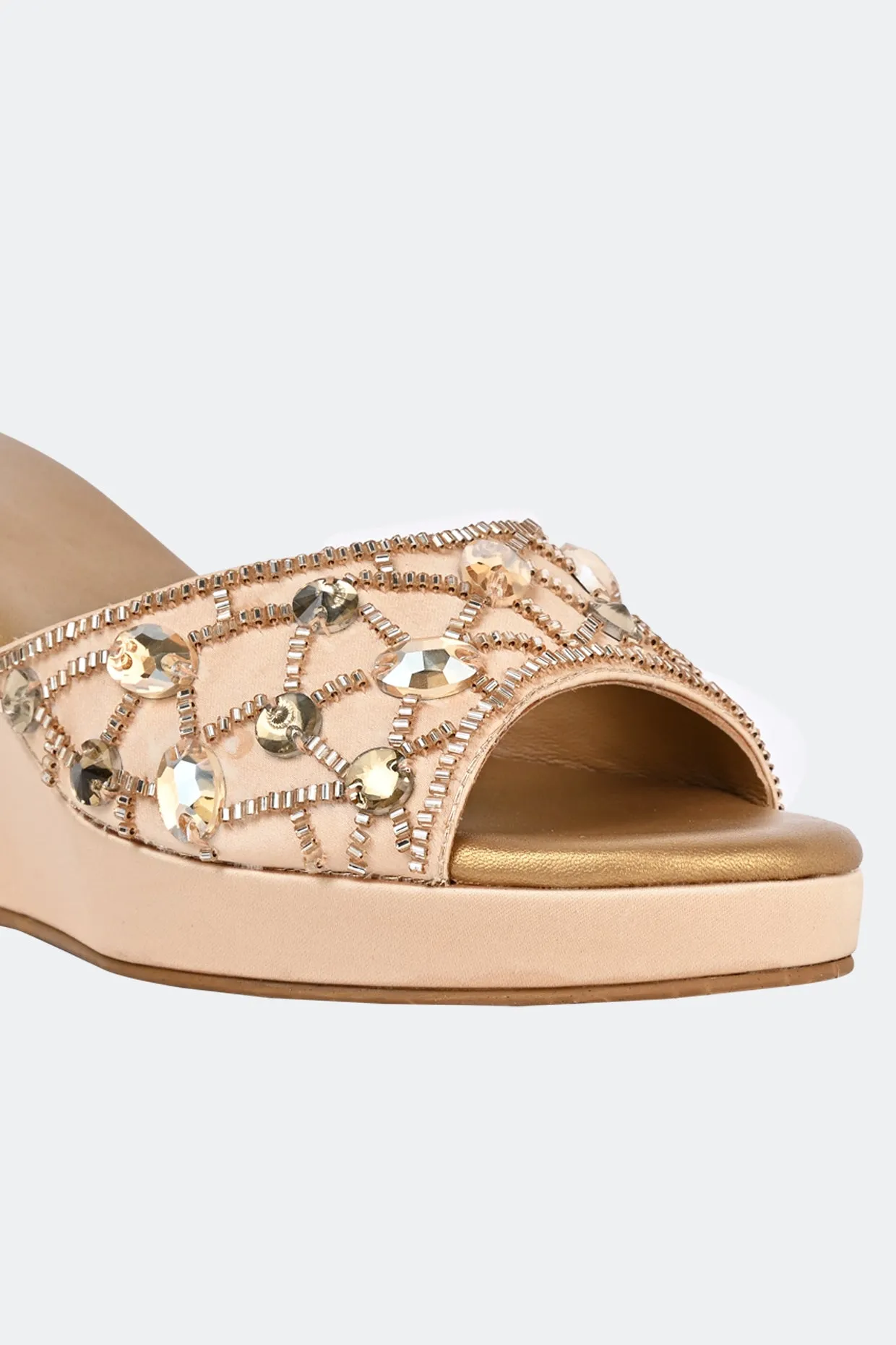 Beryl Beige Wedges For Women