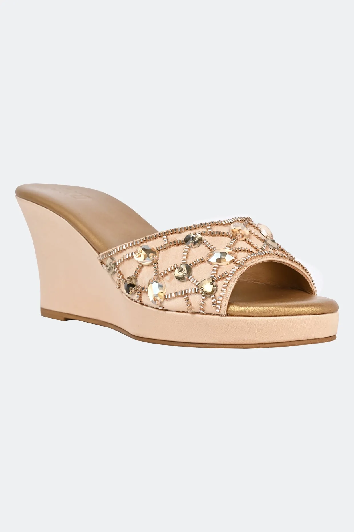 Beryl Beige Wedges For Women