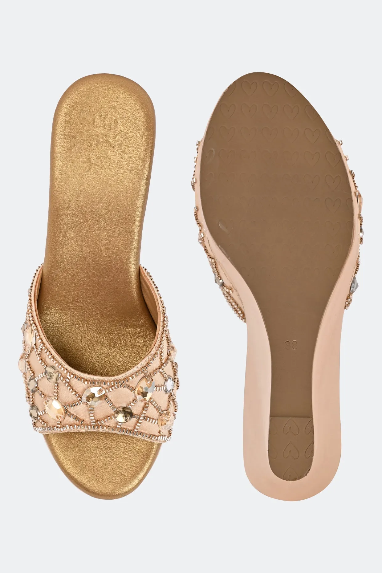 Beryl Beige Wedges For Women