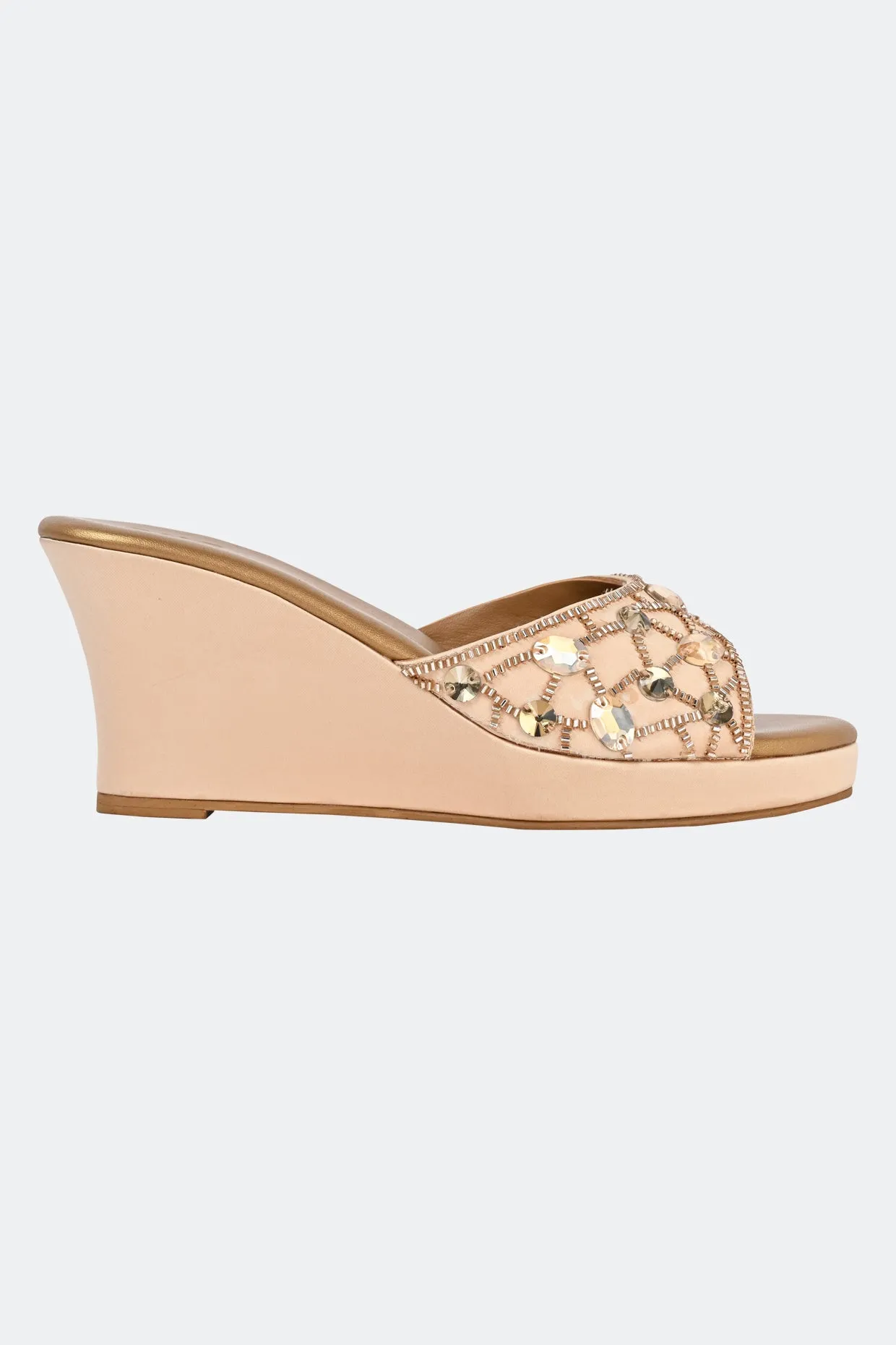 Beryl Beige Wedges For Women