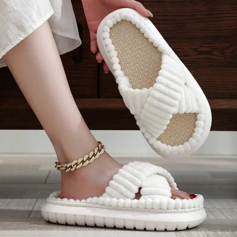 Betsabé® | Casual Open Toe Plush Slippers