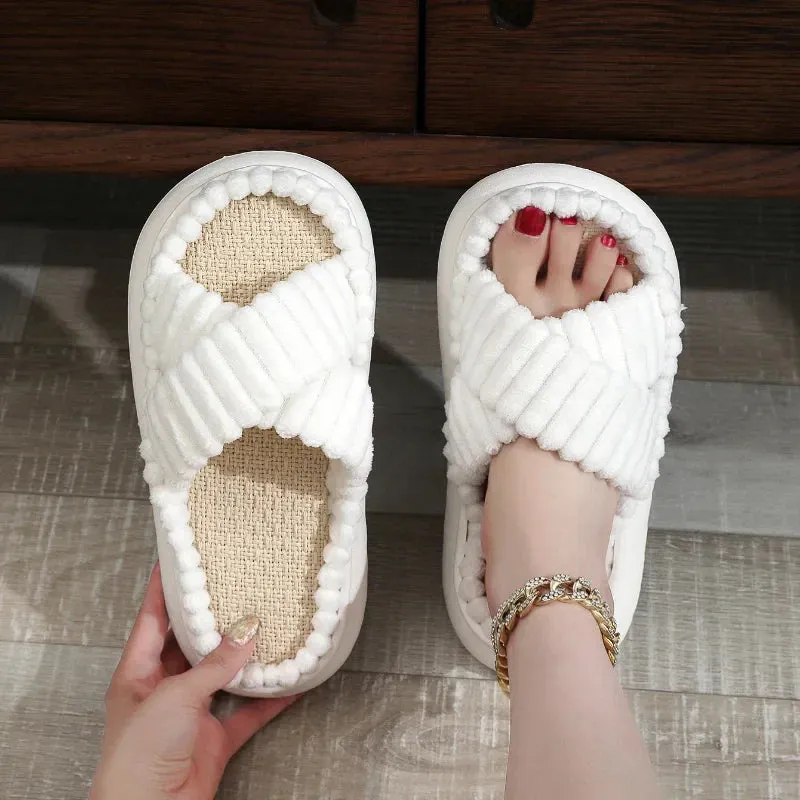 Betsabé® | Casual Open Toe Plush Slippers