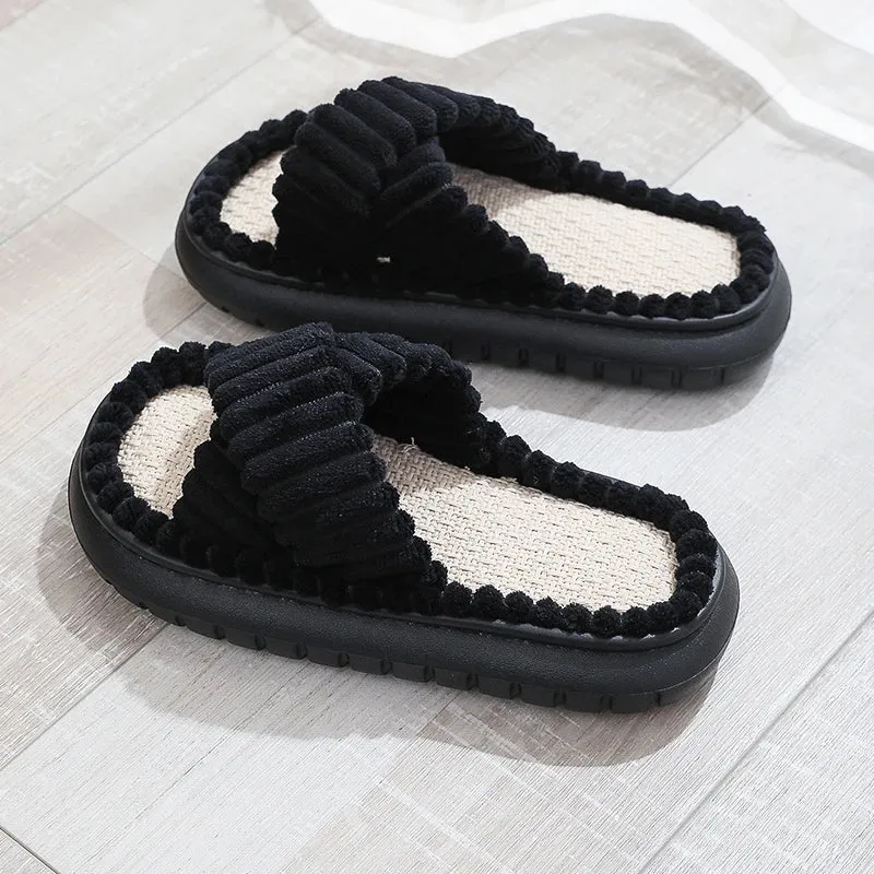 Betsabé® | Casual Open Toe Plush Slippers