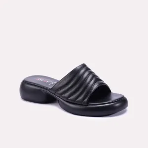 Black Chunky Casual Slippers 0413125