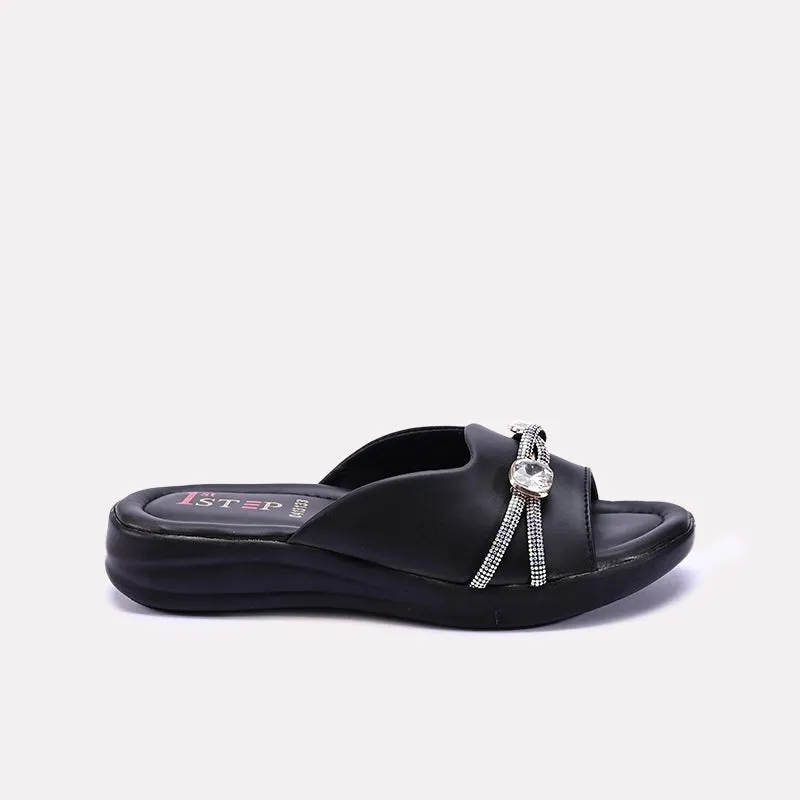 Black Comfy Casual Slippers 0413133