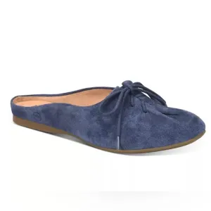 Born Bianca Mule Blue Suede with Ties