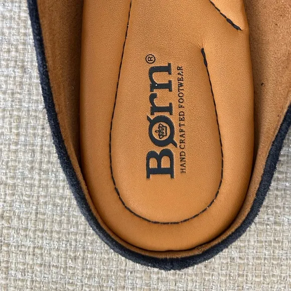 Born Bianca Mule Blue Suede with Ties