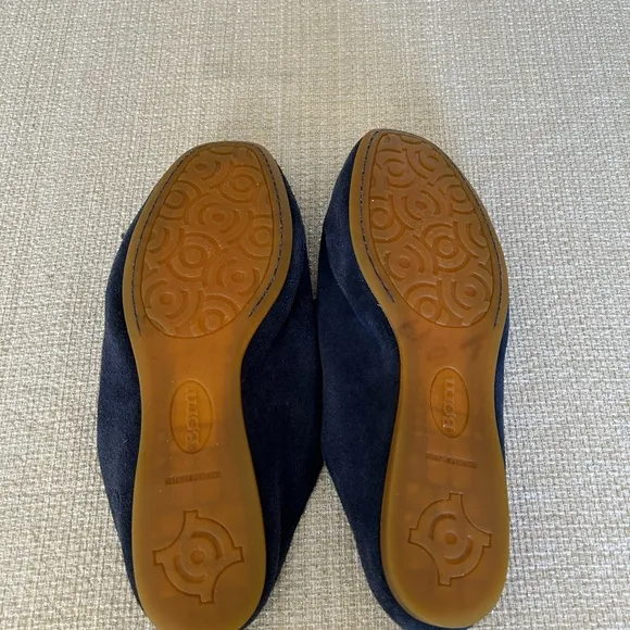 Born Bianca Mule Blue Suede with Ties