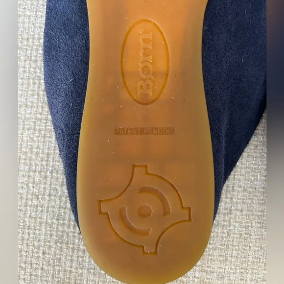Born Bianca Mule Blue Suede with Ties