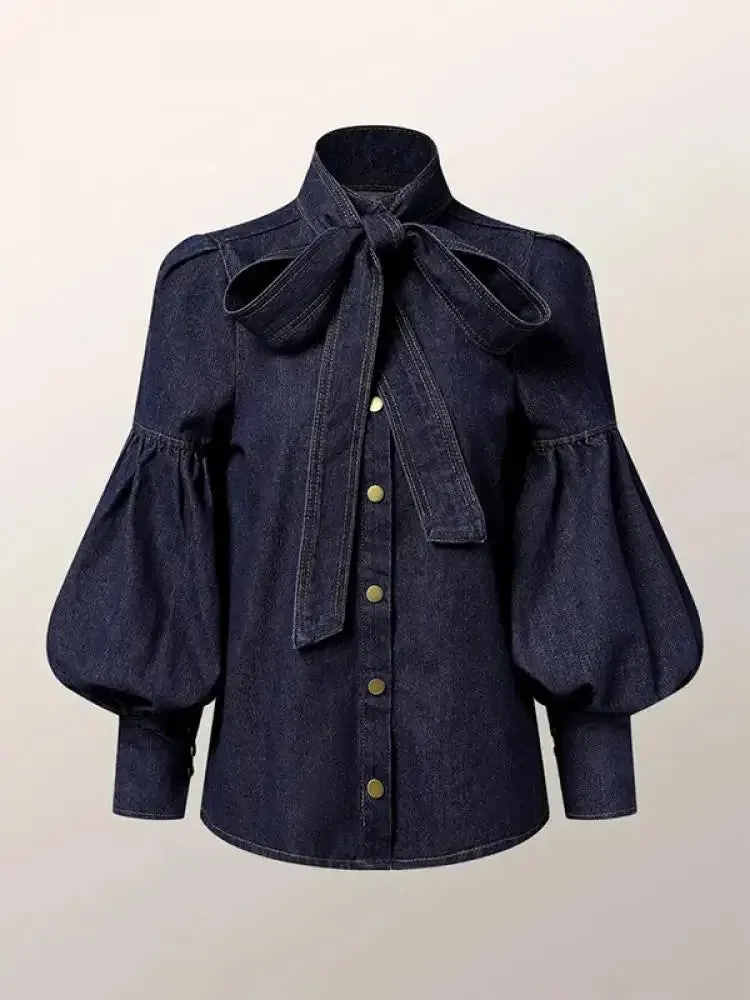 Bow Denim shirt