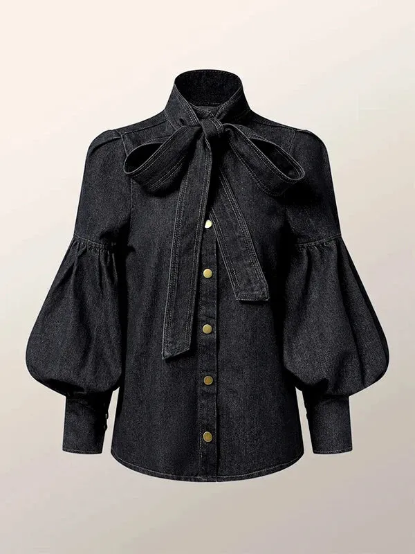 Bow Denim shirt