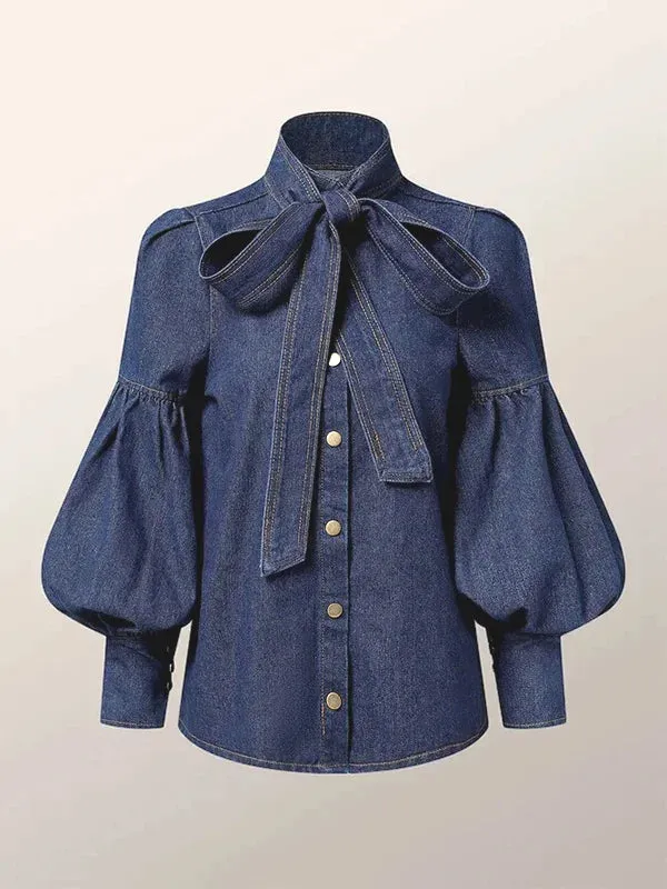 Bow Denim shirt