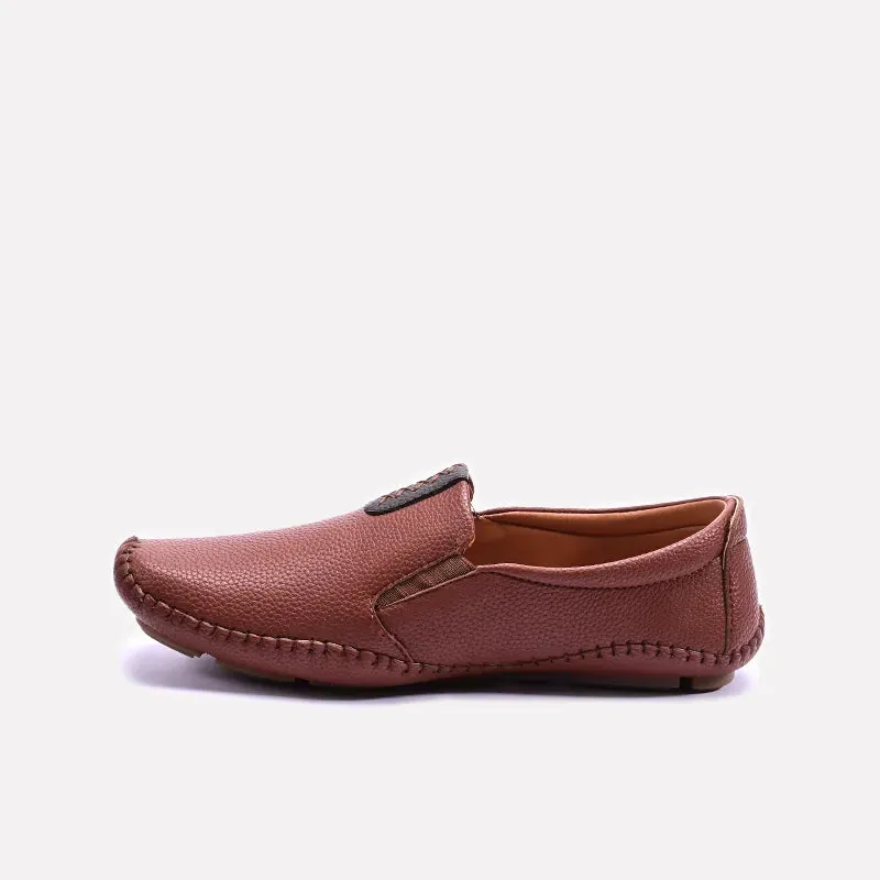 Brown Leather Loafers Men 0130956