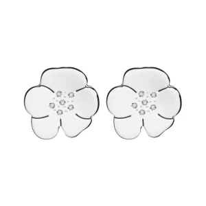 Camellia Crystal White Earrings