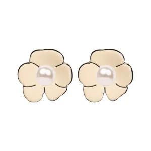 Camellia Pearl Ivory Earrings