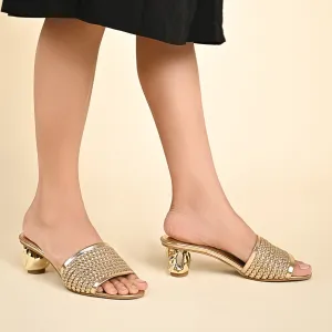 Camilla Gold Heels For Women