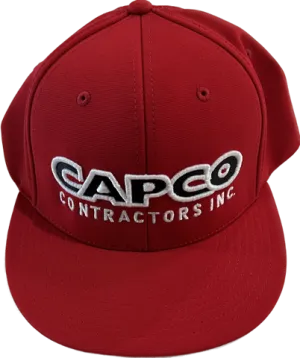 Capco 3D Black & White Outline Logo Flat Brim - RED