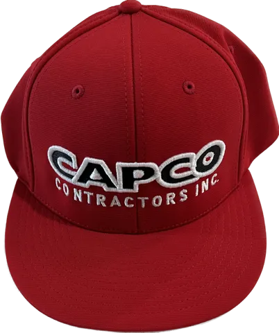 Capco 3D Black & White Outline Logo Flat Brim - RED