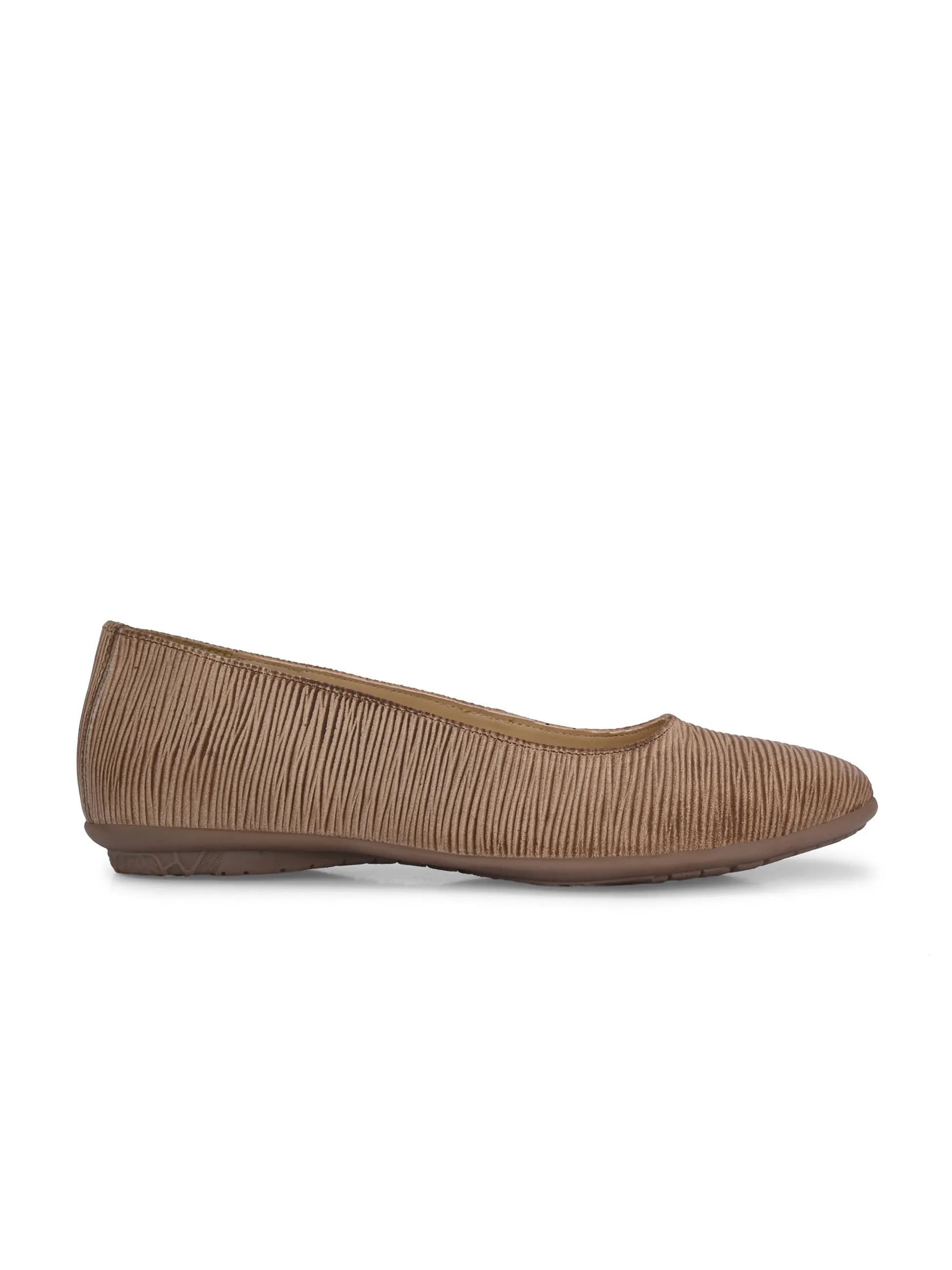 CARLO ROMANO BEIGE COLOR ITALIAN LV PRINTED SUEDE LEATHER BELLY FOR WOMEN