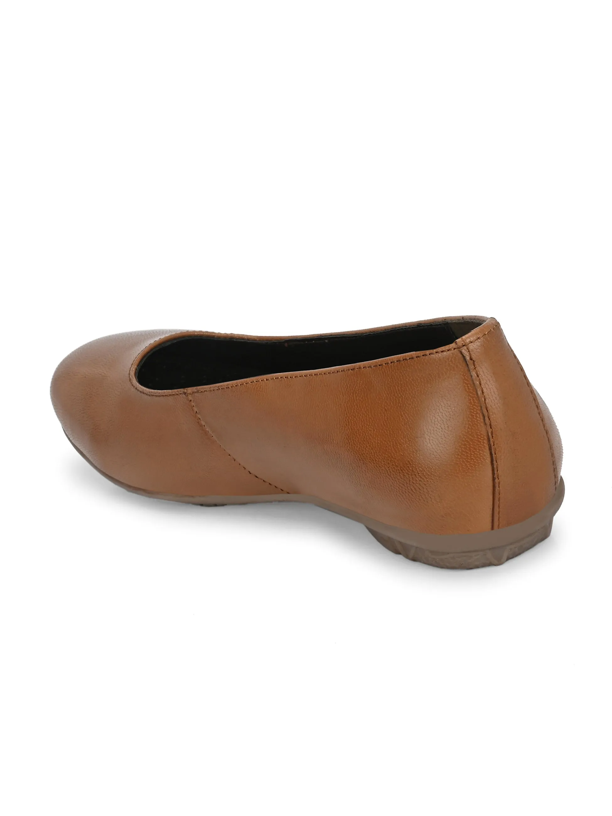 CARLO ROMANO  LEATHER TAN COLOR SLIP-ON BELLLY FOR WOMEN