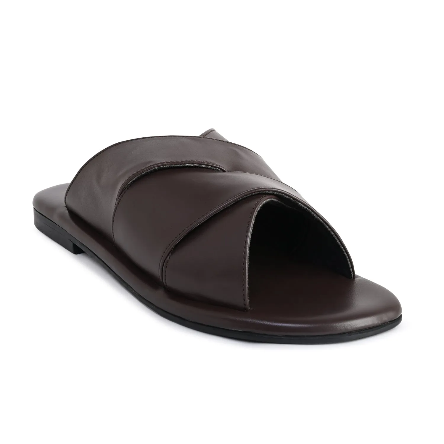Chania Brown Slippers For Men
