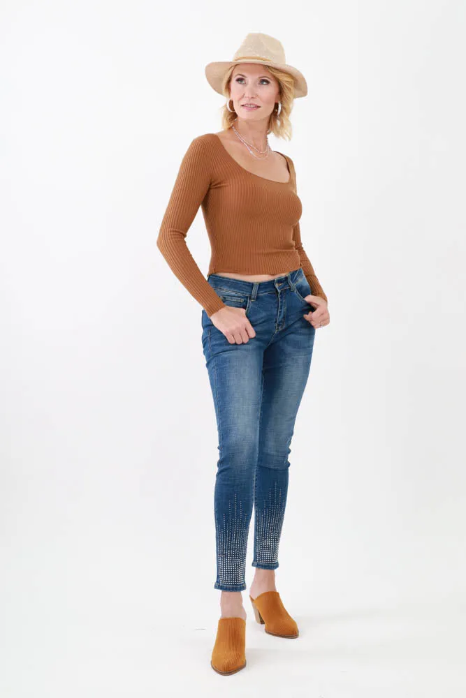 Corduroy Mules Low Heel Slip Ons
