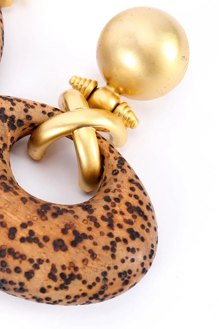 Cork Hoop Drop Earrings