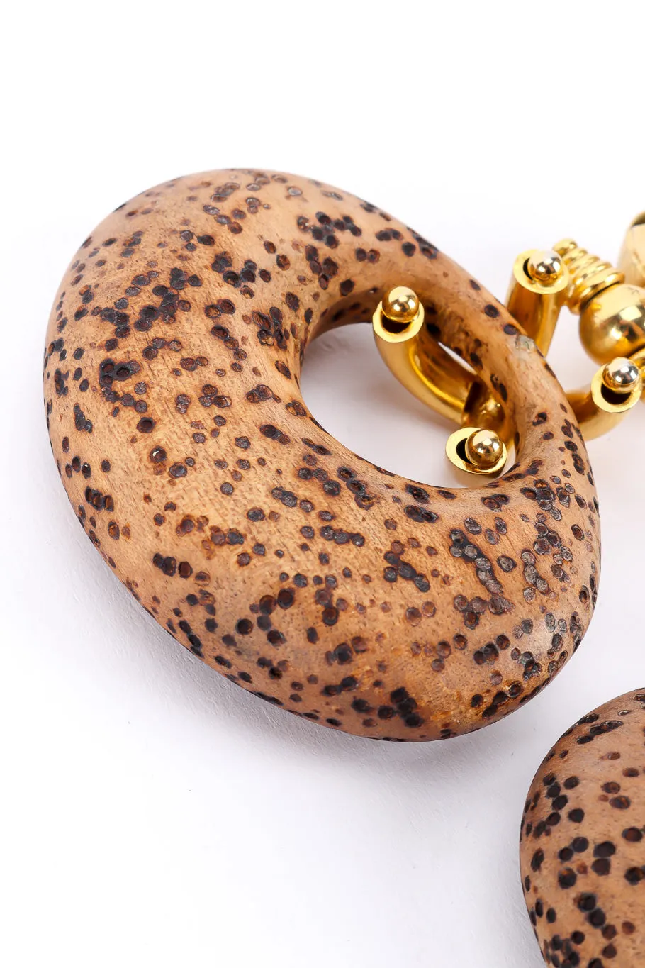 Cork Hoop Drop Earrings