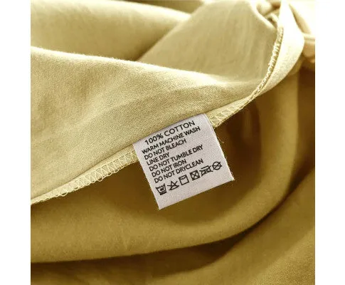 Cosy Club Duvet Cover Quilt Set Flat Cover Pillow Case Yellow Inspired